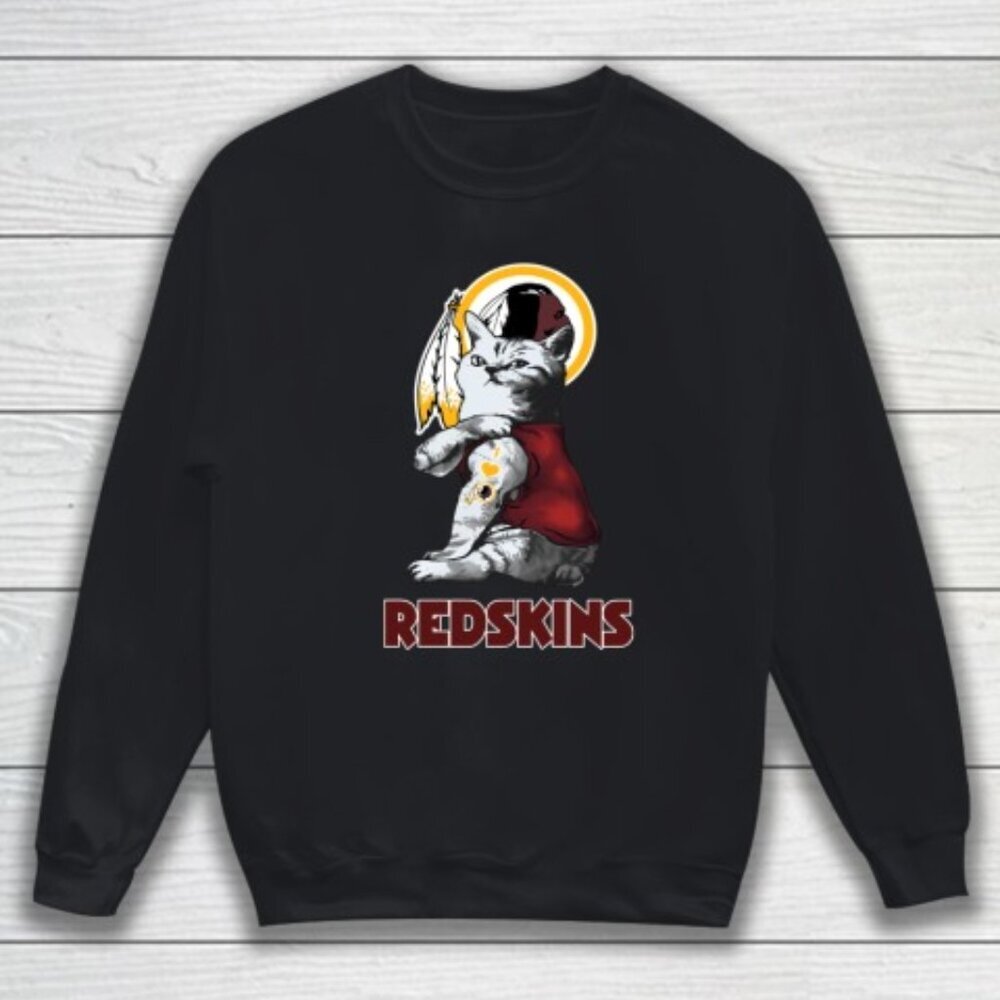NFL Football My Cat Loves Washington Redskins Sweatshirt Fan Gift Apparel 159